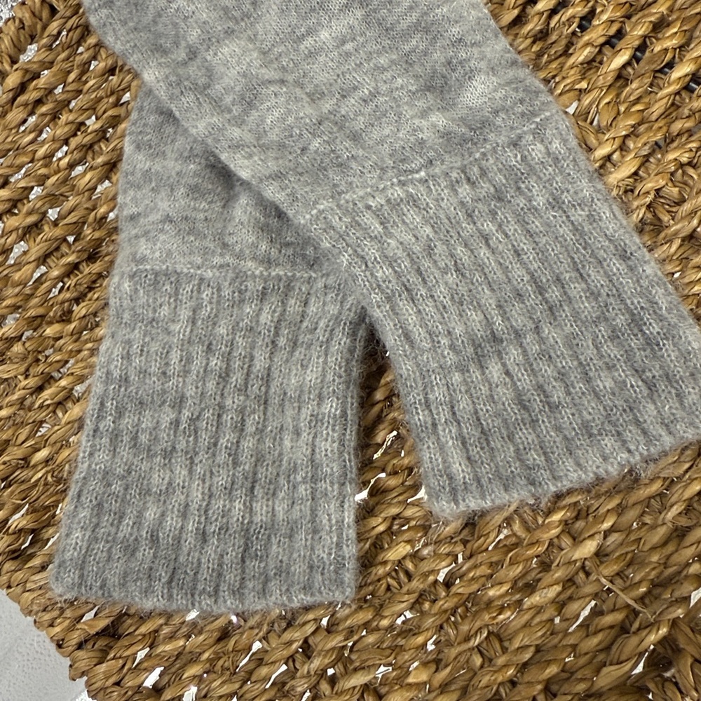 Zara wool alpaca blend lightweight sweater basic layering long sleeve soft cozy - Picture 8 of 9
